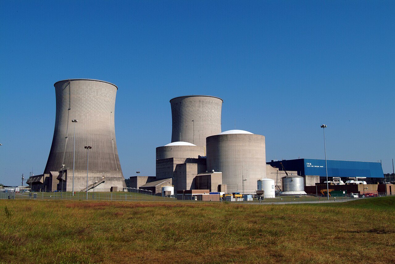 Cooling towers at the Watts Bar Nuclear Generating Station in Tennessee